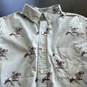 Kennington California Cowboy Horse Button Down Shirt in Medium
